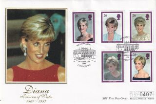 (27523) Gb Mercury Fdc Princess Diana Death Kensington 1998