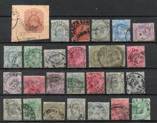 India Kevii Stamps Collected For Cancels