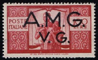 Italy Stamp 1946 Trieste A.  M.  G.  V.  G.  Ovpt Mnh/og Stamp 100 L Dark Carmine