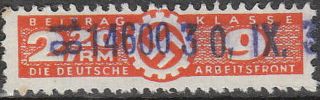 Stamp Germany Revenue Wwii Fascism War Era War Daf Lc 220 09