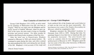 DR JIM STAMPS US FOUR CENTURIES ART GEORGE CALEB BINGHAM FDC COVER MYSTIC 2