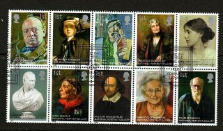 Gb - 2006 - National Portrait Gallery - Set As Block Of 10 - Very Fine