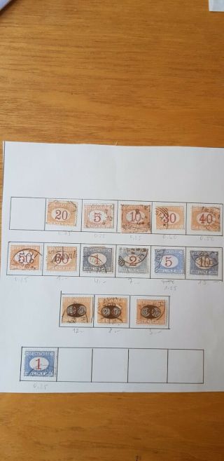 Italy Segnatasse Postage Due Stamps 1870