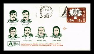 Dr Jim Stamps Us Nasa Shuttle Astronauts Candidates Press Space Event Cover