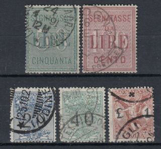 Italy Segnatasse ☀ 1884 Postage Due & 1924 Money Order ☀ 5v
