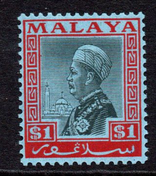 Selangor (malaya) 1 Dollar Stamp C1935 - 41 Mounted