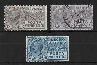 Italy 1913 - 1923 Pneumatica Complete Set Of 3 Sass 1 - 3 Cv €425