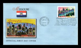 Us Blue Covers Missouri Fdc Greetings From America Fleetwood Cachet