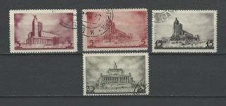 Russia 1937 Sc 597//601 1st Congress Of Soviet Architects Cto Ogh