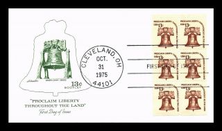Dr Jim Stamps Us Liberty Bell Americana Booklet Pane First Day Cover Cleveland