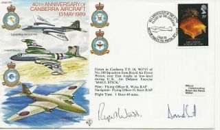 Raf Fdc - 40th Ann Canberra Aircraft - Signed - 1989 Js (ac) 35 (4793)