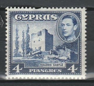 1951 Cyprus 4p Kolossi Castle Definitive Sg 156b L/m/mint=