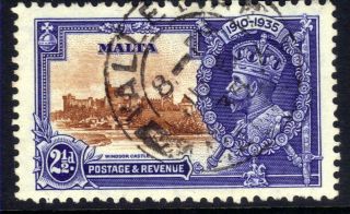 Malta 1935 Kgv 2 1/2d Silver Jubilee Sg 211 (t571)