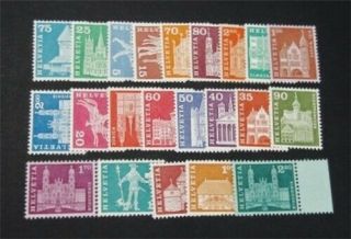 Nystamps Switzerland Stamp 382 - 399b Og H $30