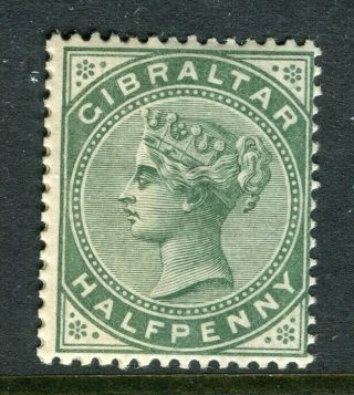 Gibraltar; 1886 Early Classic Qv Issue Hinged 1/2d.  Value