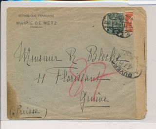 Lk74256 France 1918 Censor Label Cover With Wax Seal