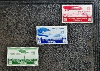 Nystamps Italy Libya Stamp C8 - C10 Og H $33