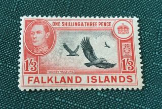 Falkland Islands 1938 Sg 159 1’3d Black & Red Mh