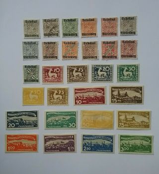 German Wurttemberg 1919 - 1920 Stamps