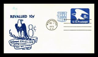 Dr Jim Stamps Us Revalued Embossed Fdc Bobby G Postal Stationery Cover