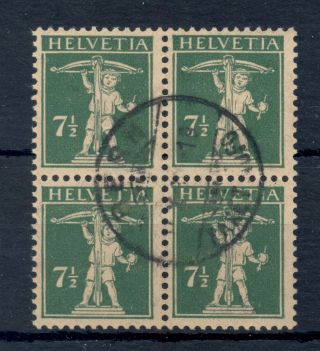 Switzerland 1915 Stamp In Block Of 4 Son Of William Tell - Mi.  No 138