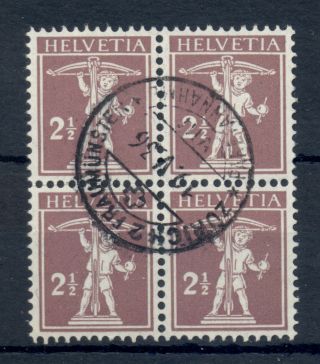 Switzerland 1915 Stamp In Block Of 4 Son Of William Tell - Mi.  No 137