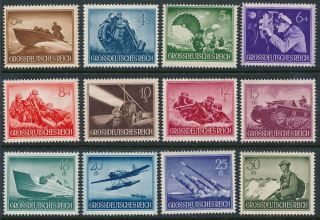 Lot Stamp Germany 1944 Wwii Fascism War Era Tank Ship Wehrmacht Selection Mng