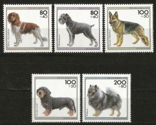 Germany 1995 Mnh - Youth Welfare Dogs (i) Schnautzer Dachshund German Shepherd