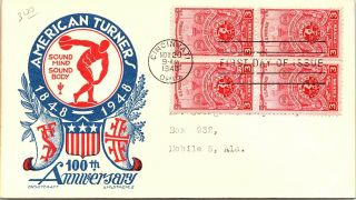 First Day Cover 1948 American Turners
