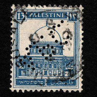 Opc 1927 Palestine 13m Sc 74 Anglo Palestine Company Perfin " A.  P.  O.  " 36847