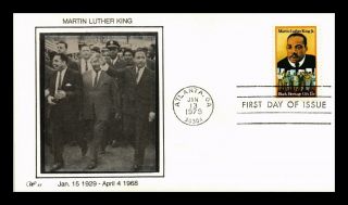 Dr Jim Stamps Us Martin Luther King Black Heritage Western Silk Fdc Cover