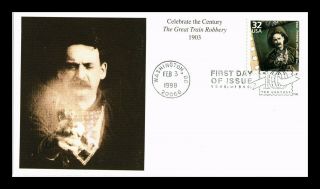 Dr Jim Stamps Us Great Train Robbery Celebrate Century Fdc Mystic Cover