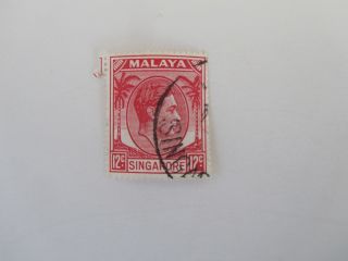 Singapore 1952,  Used/fine,  10,  Light Cancel
