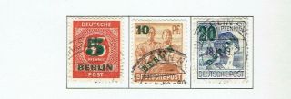 1949 Germany Berlin Overprints Sc 9n64 - 6 Incl Scarce 9n66