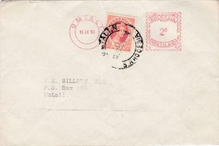 Rhodesia Cover 1955 Umtali Local Rate Meter Cancel,  Halfpenny Stamp