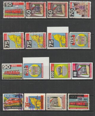 Denmark Railway Stamps,  Aalborg,  16 Stamps