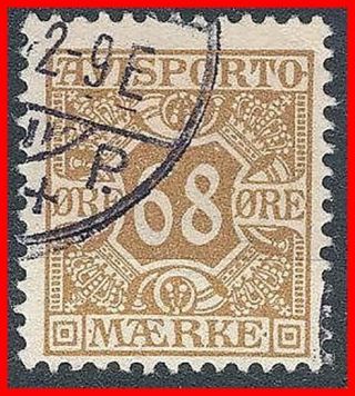 Denmark 1907 Newspaper Stamps 68ore Sc P7 Scarce Vf Cv$27.  50 (e15)