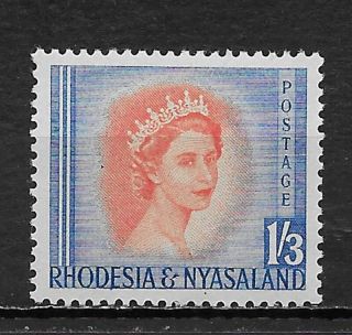 Rhodesia & Nyasaland,  1954/56,  Elizabeth Ii,  1sh3p Stamp,  Perf,  Mnh