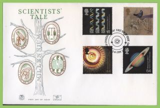 G.  B.  1999 Scientists Tale Set On U/a Stuart First Day Cover,  Cambridge H/s