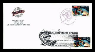 Dr Jim Stamps Us Monarch Size Cover San Diego Padres Olympic Baseball Fdc