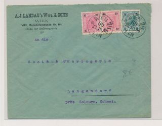 Lk80705 Austria 1900 Fine Cover With Cancels
