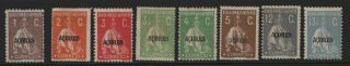 Portugal - 1918 - 21 Azores - Ceres.  Short Set.  Mng