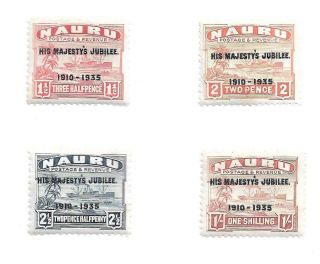 Nauru King George V Silver Jubilee 1935 Set Of 4 Sg 40 - 43 My Ref 1406