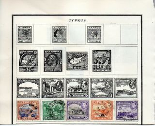 Cyprus (5) Stamps Vf Pre - 1945 From An Old Scott Album