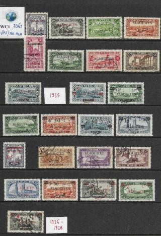 Wc1_3362 French Colonies.  Alaouites.  1925 - 1928 Valuable Lot.  Mh - Mlh/used