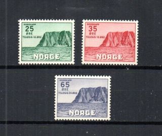 Norway 1957 Scott B59 - B61 North Cape.  Complete Set.  Mnh,  Og.