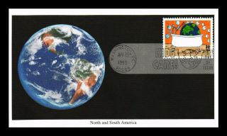 Us Cover Kids Care About Environment North And South America All Over Fdc