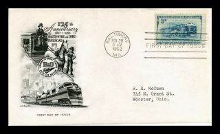Us Cover Baltimore And Ohio Railroad 125th Anniversary Fdc Scott 1006 Artmaster
