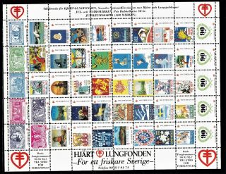 Sweden Cinderella 8 Pages Of Mnh Christmas Stamps