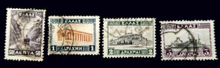 Greece - 1927 - Greek Stamp / Daily /used 4 Stamps